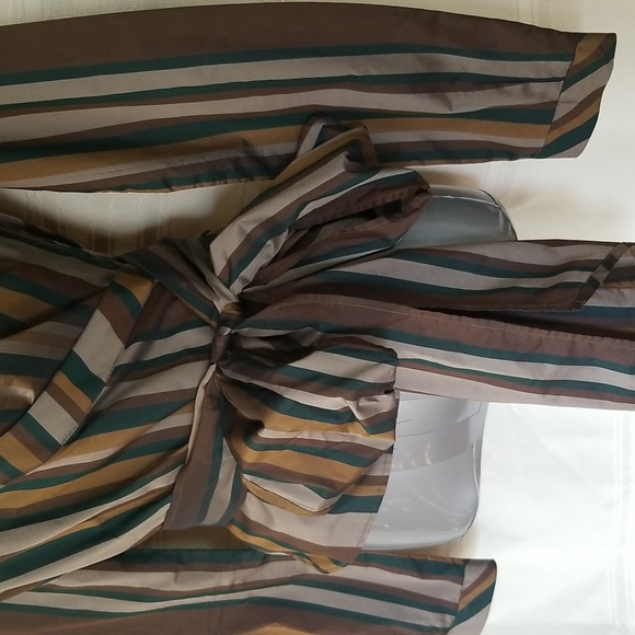 Zara Striped Wrap Blouse - Picture 3 of 8
